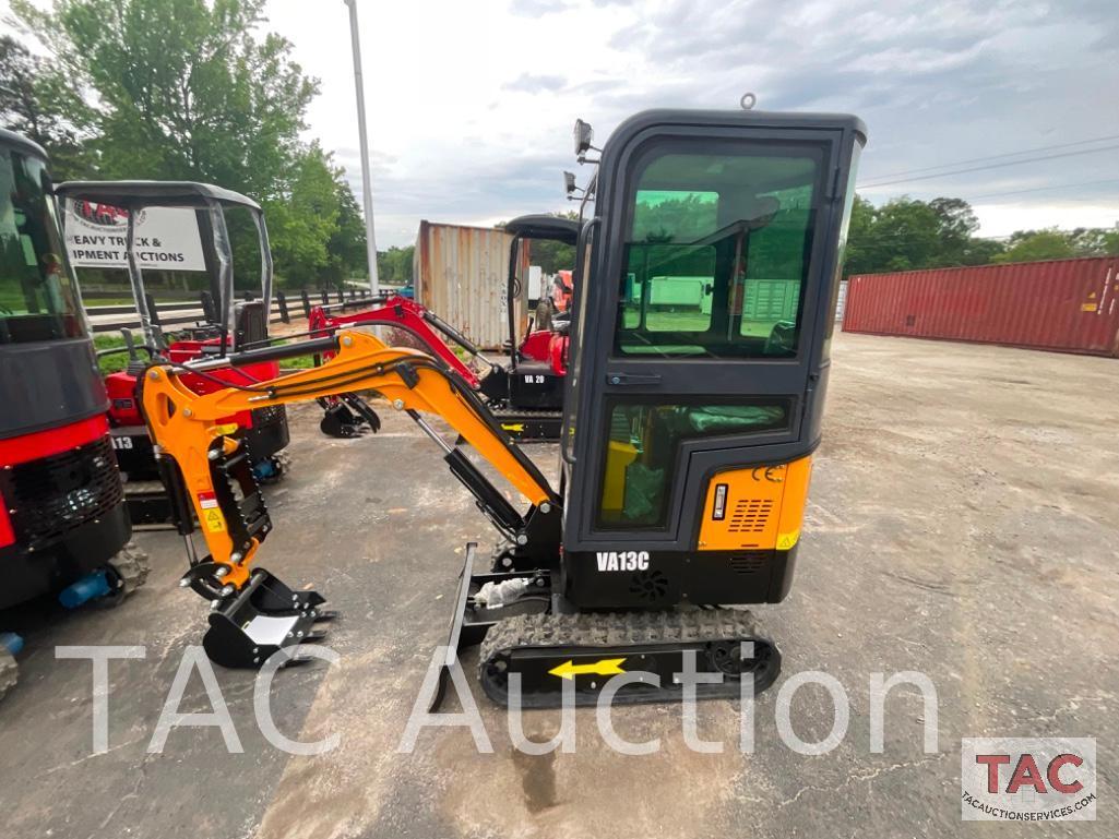 New MIVA VA13C Enclosed Cab Mini Excavator