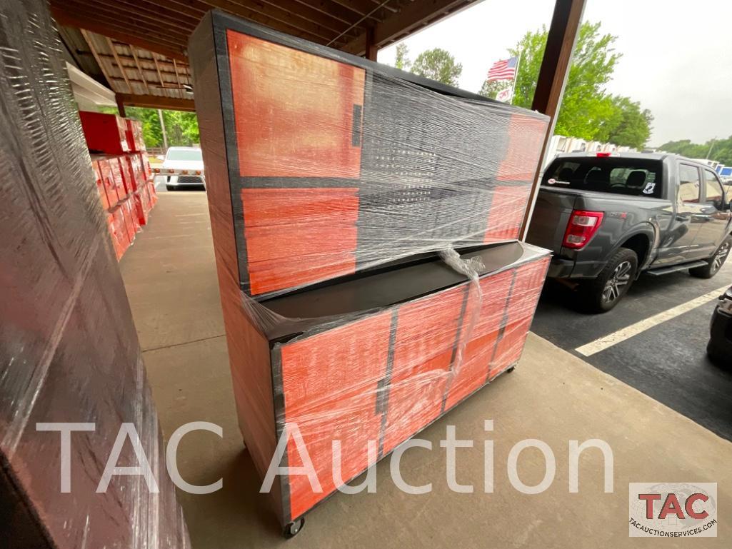 New (10) Drawer Tool Box / Work Bench With (6) Drawer Hutch