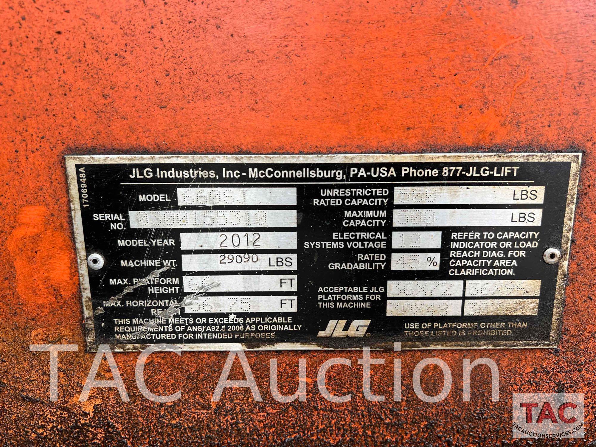 2012 JLG 660SJ Boom Lift