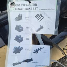 Miva Mini excavator attachment set