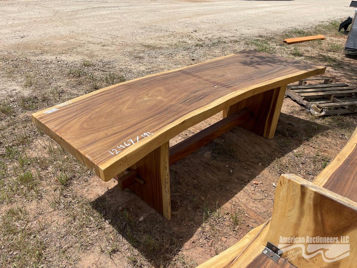 TEAK TABLE AND BENCHES