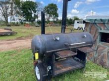 SHOPBUILT OFF SET SMOKER ON TRAILER