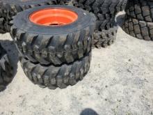 Forerunner SKS1 Skid Steer Tires On Wheels 'Set of 4 - New'