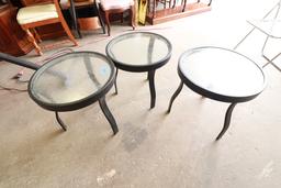 3 Glass Top Patio Tables