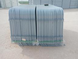 (40) Sections of Unused AGT Portable Galvanized Construction Site Fence- 4ft x 7ft Sections