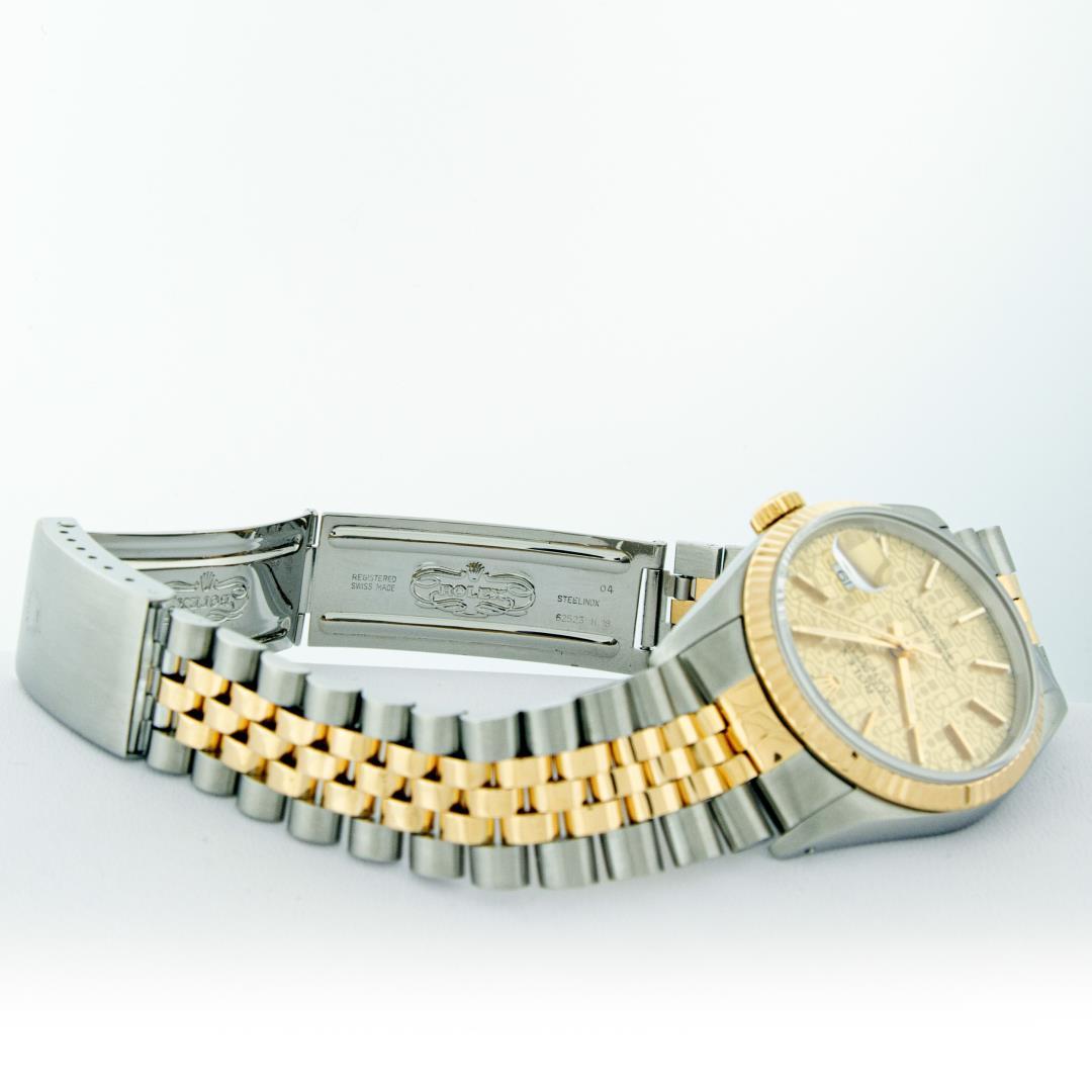 Rolex Men's Two Tone Champagne Jubilee Datejust Wristwatch