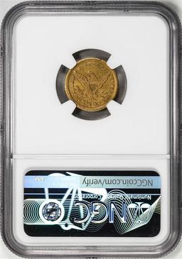 1843-D Small D $2 1/2 Liberty Head Quarter Eagle Gold Coin NGC AU Details