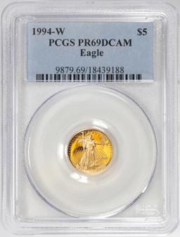 1994-W $5 Proof American Gold Eagle Coin PCGS PR69DCAM