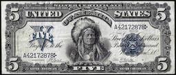 1899 $5 Indian Chief Silver Certificate Note