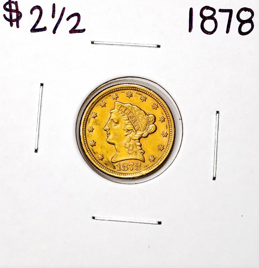 1878 $2 1/2 Liberty Head Quarter Eagle Gold Coin