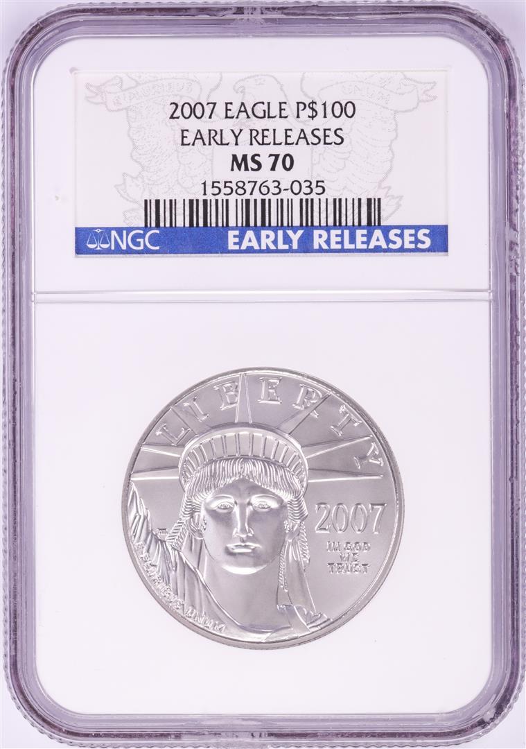 2007 $100 Platinum American Eagle Coin NGC MS70 Early Releases