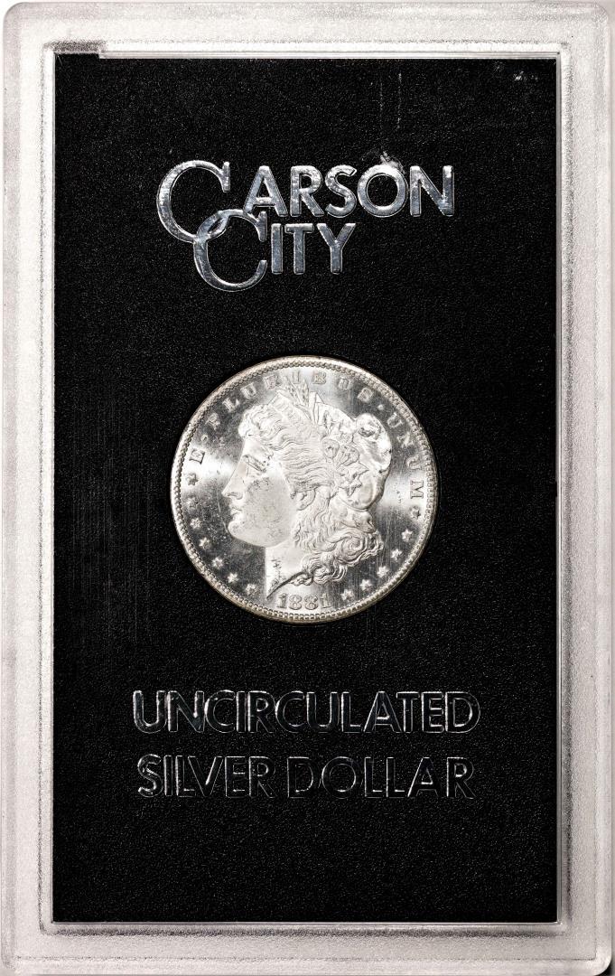 1881-CC $1 Morgan Silver Dollar Coin GSA Hoard Uncirculated