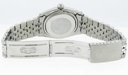 Rolex Mens Stainless Steel Silver Index Datejust Wristwatch