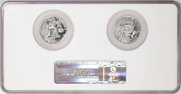 End of an Era Set of 1963 Franklin & 1964 Kennedy Proof Half Dollar Coins NGC PF68