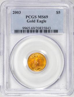 2003 $5 American Gold Eagle Coin PCGS MS69