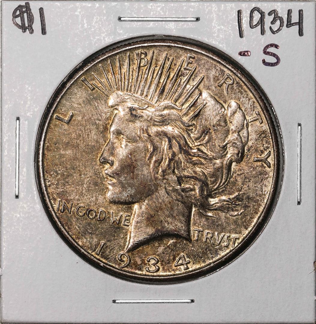 1934-S $1 Peace Silver Dollar Coin