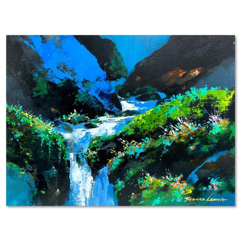 Thomas Leung "Creek" Original Acrylic on Board