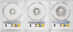 Lot of 2016-Mo Mexico Proof 1/20, 1/10 and 1/4 oz Silver Libertad Coins PCGS PR69DCAM