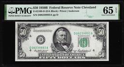 1950B $50 Federal Reserve Note Cleveland Fr.2109-D PMG Gem Uncirculated 65EPQ