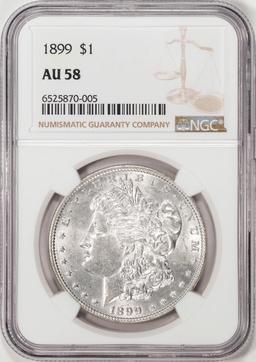 1899 $1 Morgan Silver Dollar Coin NGC AU58