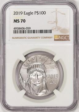 2019 $100 Platinum American Eagle Coin NGC MS70