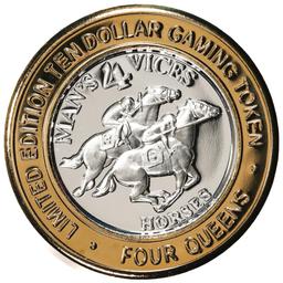 .999 Silver Four Queens Casino Hotel Las Vegas $10 Limited Edition Gaming Token