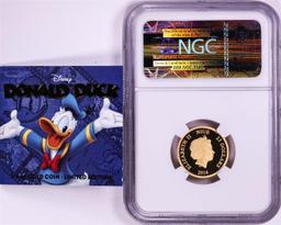 2014 $25 Proof Niue Disney Donald Duck Gold Coin NGC PF70 Ultra Cameo