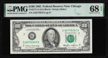 1985 $100 Federal Reserve Note Chicago Fr.2171-G PMG Superb Gem Uncirculated 68EPQ