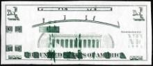 Circa 1970's Lincoln Memorial Giori Test Ink Smear Error Note