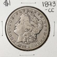 1893-CC $1 Morgan Silver Dollar Coin