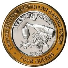 .999 Silver Four Queens Casino Hotel Las Vegas $10 Limited Edition Gaming Token