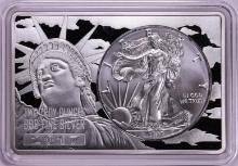 2017 $1 American Silver Eagle Coin & 2oz Silver Bar Set