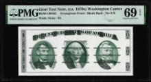 Circa 1970's Washington Center Giori Test Note PMG Superb Gem Uncirculated 69EPQ