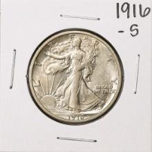 1916-S Walking Liberty Half Dollar Coin