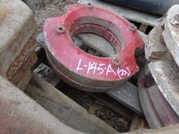 (2) IH Red Front Wheel Weights  (2 x Bid Price)  (145A)