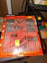 Black and Decker Project Kit, Drill Bits, Driver Bits, Depth Stops, Etc. NI