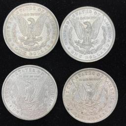 1883-1886 'P' Silver Morgan dollars (4 coins total)