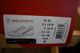 PAIR OF Specialized BODY GEOMETRY BIKE SHOES, SIZE 39EU, 25CM,