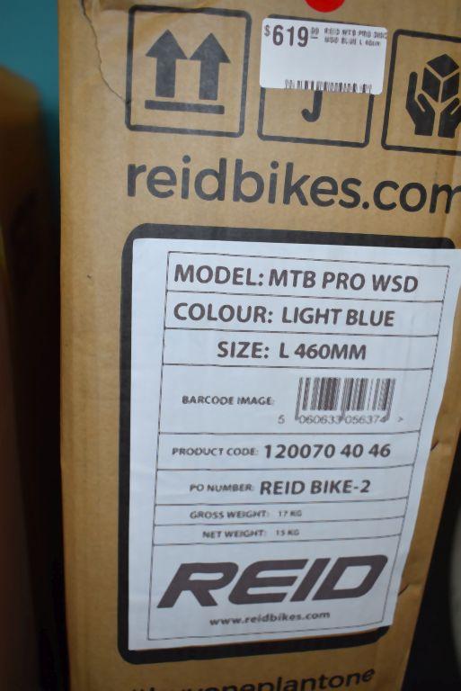 REID BIKE: LIGHT BLUE, MODEL MTB PRO WSD, SIZE L,