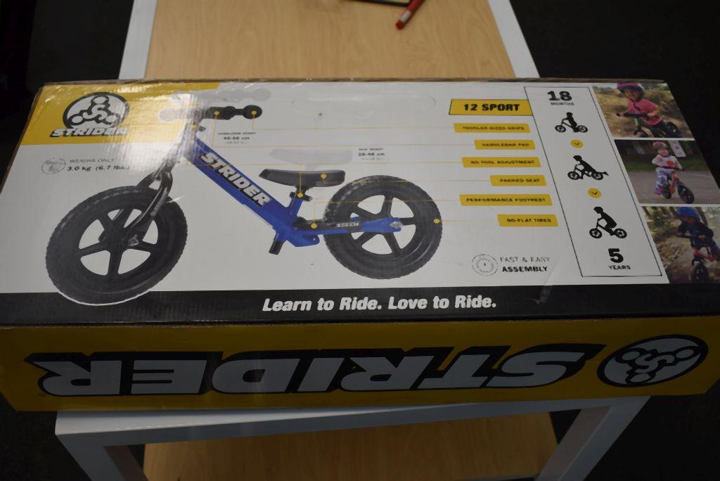 STRIDER BALANCE BIKE: MODEL 12 SPORT, ST-S4BL, BLUE,