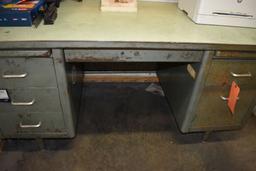 SIX DRAWER METAL SHOP DESK, 29"H x 60"W x 30"D WITH