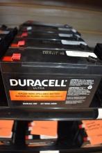 (5) DURACELL SEALED BATTERIES, 6V, PART #DURA6-10F