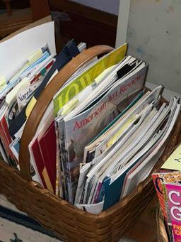 VINTAGE BASKETS FULL OF MAGAZINES