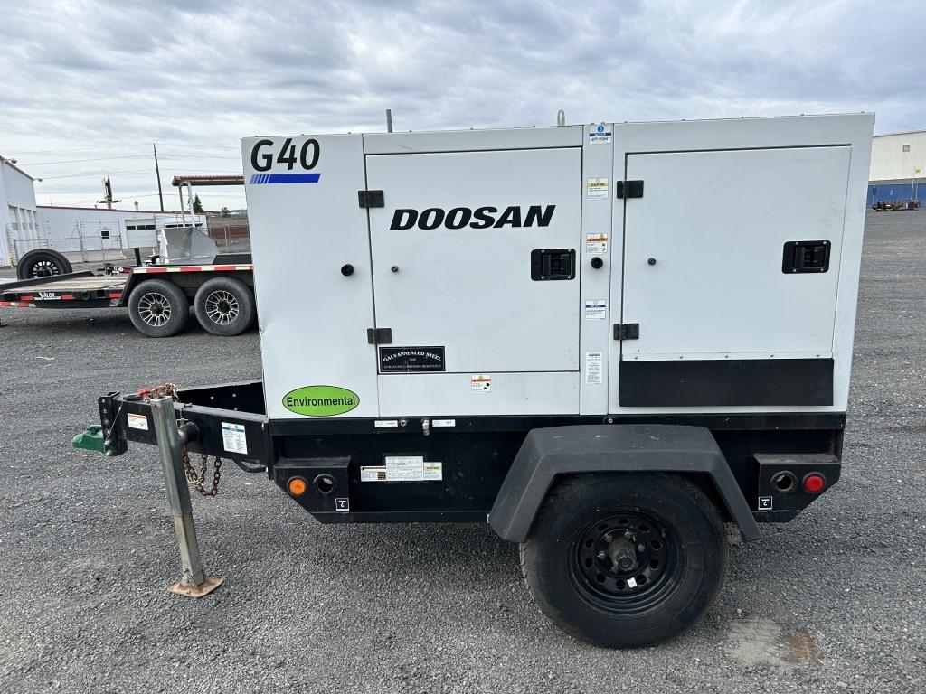 2019 Doosan G40WD0-3A-T4F Towable Generator