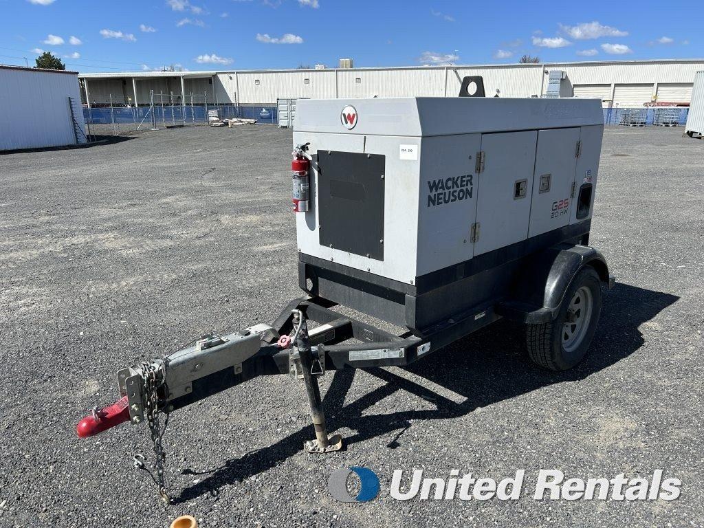 2017 Wacker Neuson G25 T4F Towable Generator