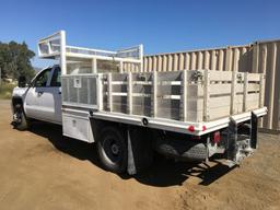 2015 GMC 3500 Sierra Crew Cab Flatbed Truck,