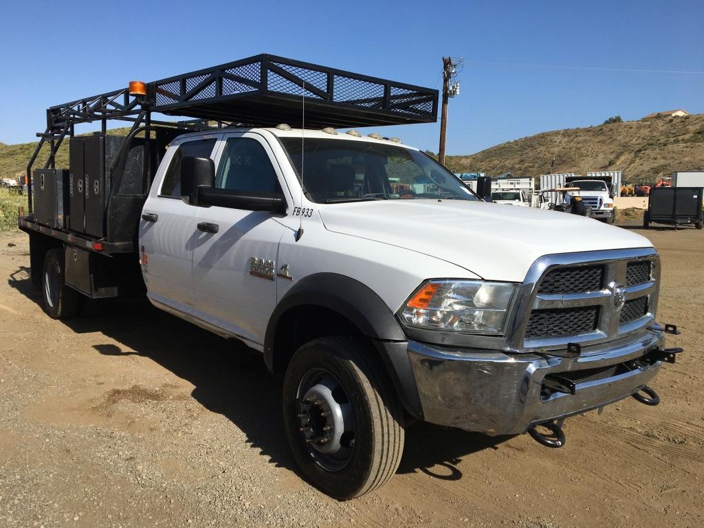 2015 Dodge Ram 5500 Crew Cab Flatbed Truck,