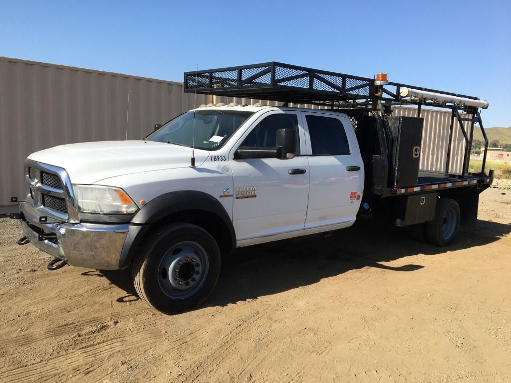 2015 Dodge Ram 5500 Crew Cab Flatbed Truck,