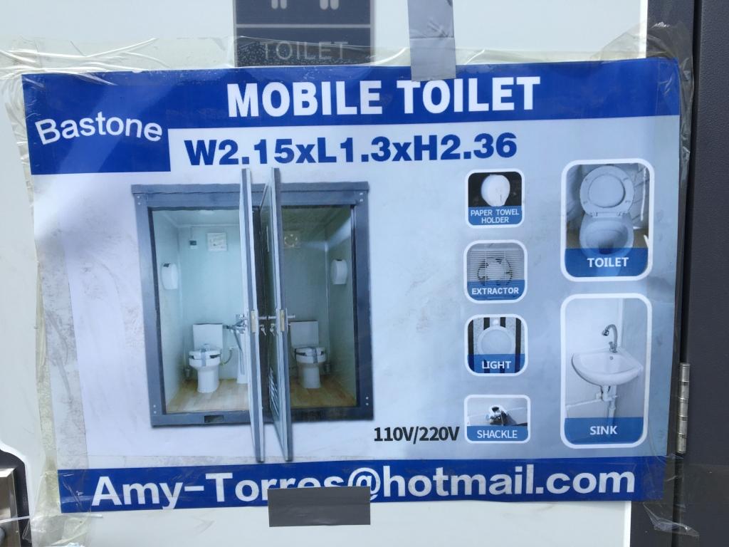 Unused Bastone Portable Dual Toilet Unit,