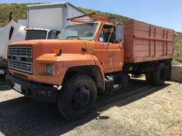 1986 Ford F600 Flatbed Dump Truck,